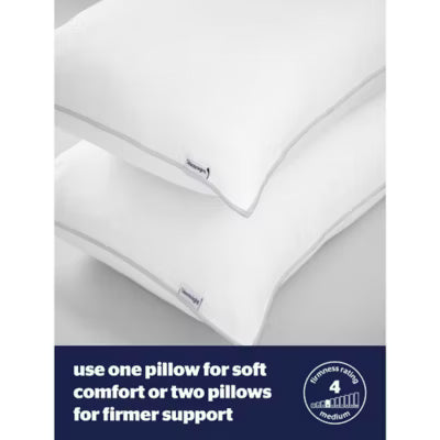 Silentnight Classic Kissen 4er-Pack UK Soft Filled White Set (Britische Marke)