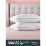 Silentnight Hotel Luxe pillow pair 46x47cm, imported from the UK