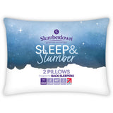 Slumberdown Sleep and Slumber pillow pair 74x48cm - British product