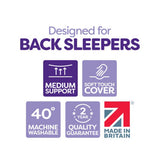 Slumberdown Sleep and Slumber pillow pair 74x48cm - British product