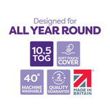 Slumberdown Sleep Softly 10.5 TOG duvet king, imported from the UK