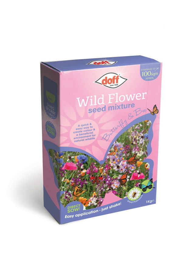 DOFF Wild Flower Seed Mixture - Butterfly & Bee GOODS ASDA   