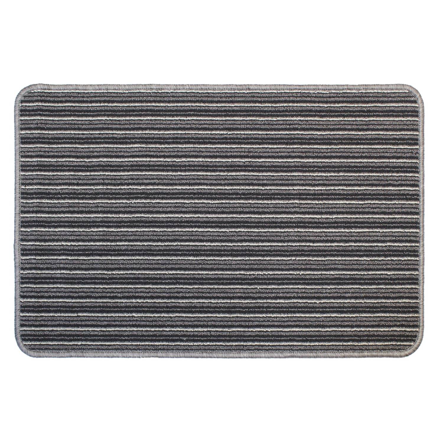 Primeur grey striped washable doormat (British brand)
