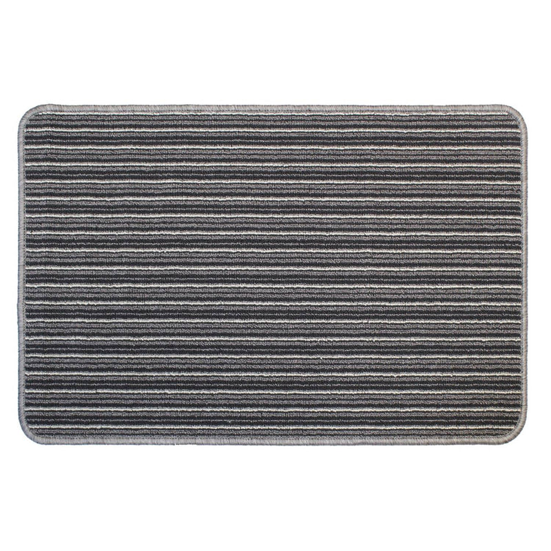 Primeur grey striped washable doormat (British brand)