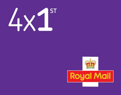 Royal Mail Briefmarken der 1. Klasse, 4er-Packung, importiert aus Großbritannien