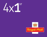 Royal Mail Briefmarken der 1. Klasse, 4er-Packung, importiert aus Großbritannien