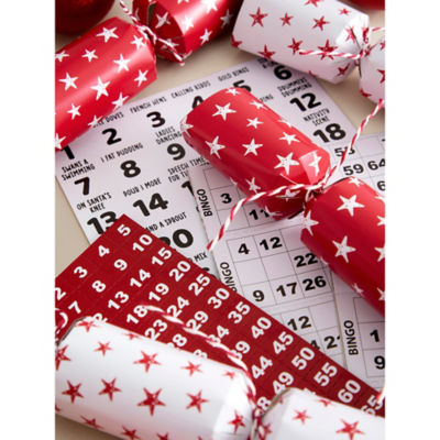 Christmas Bingo Crackers set of six with bingo game (British brand)