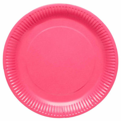 Amscan bubblegum paper plates 23cm 8 pack, imported from the UK