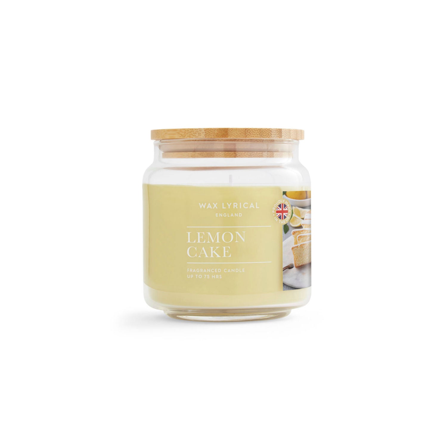 Wax Lyrical Lemon Cake medium jar candle, imported from the UK