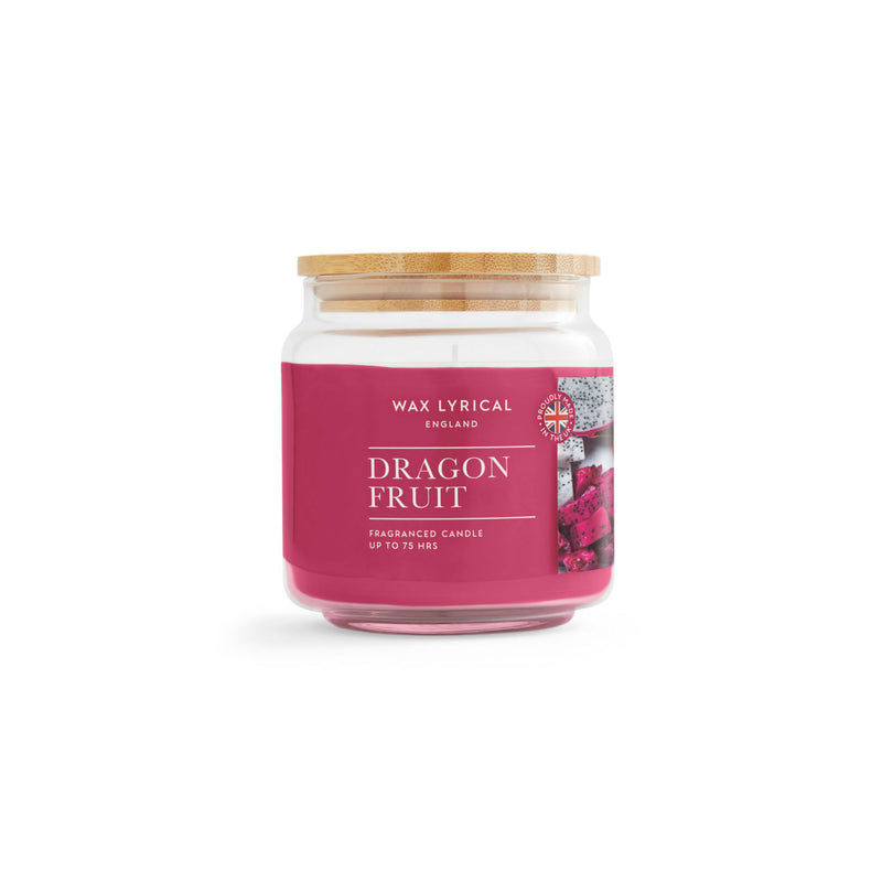 Wax Lyrical candle Dragon Fruit medium jar, imported from the UK