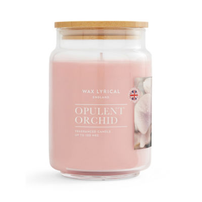 Wax Lyrical Opulent Orchid large jar candle - British product