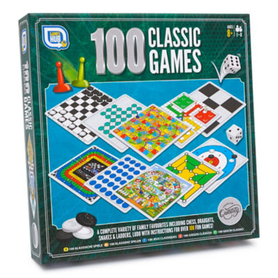 Game Hub 100 Classic Games board game set, UK version