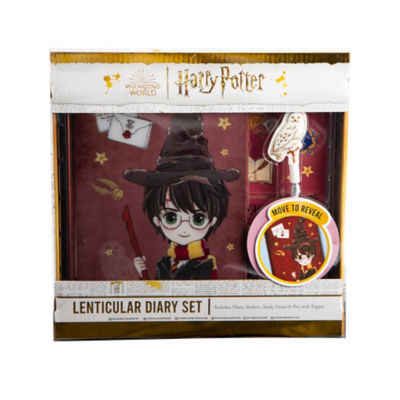 Harry Potter lenticular diary set with pen and stickers, UK version