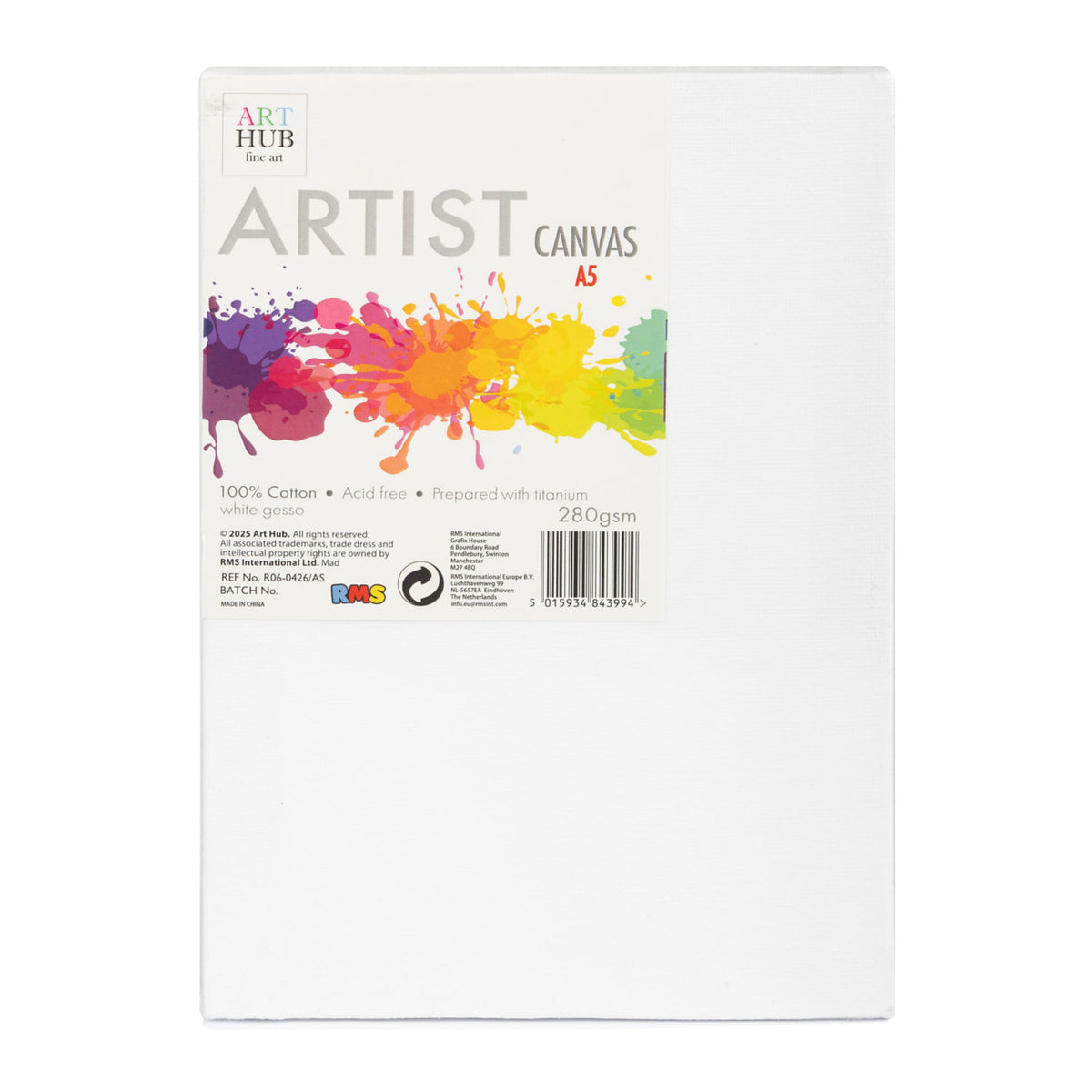 Art Hub A5 art canvas for painting (British brand)