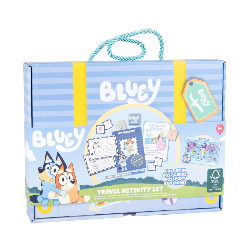 Bluey travel activity set with carry case (British brand)