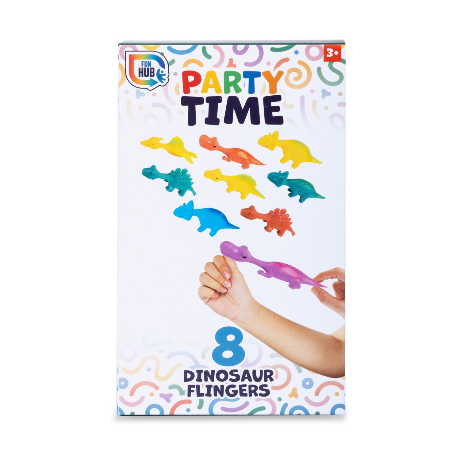 Dinosaur Flingers stretch toys pack of 8 - British product