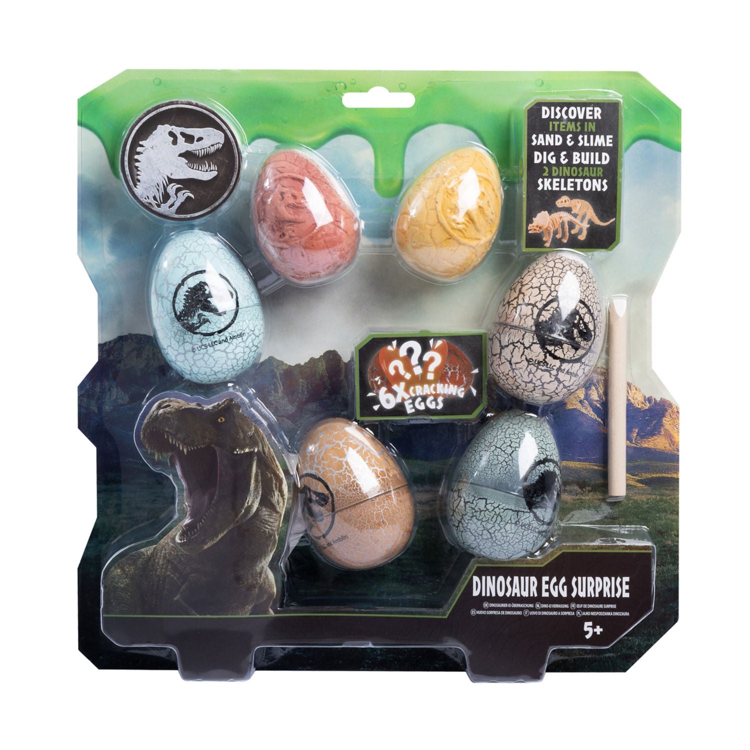 Jurassic World Dino Egg Surprise with slime sand dig - British product