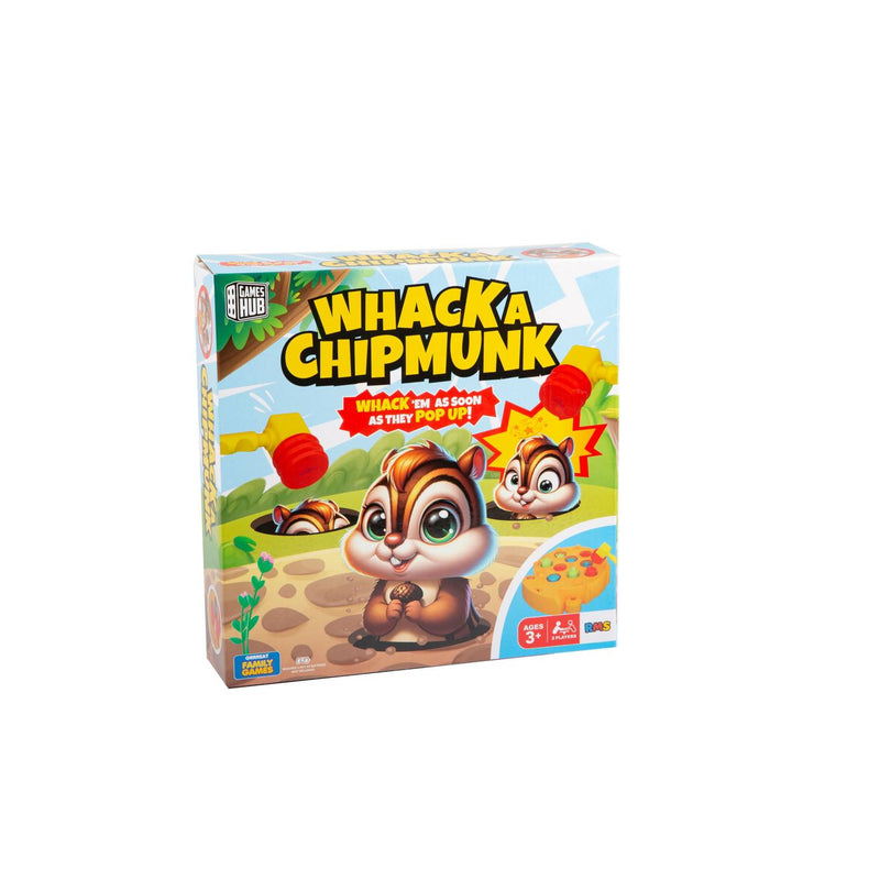 Whack a Chipmunk board game box 27 x 27 x 6.5 cm, UK version