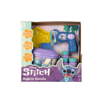 Disney Stitch Bubble Bundle toy with bubble machine and wands (British brand)