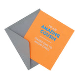George Home cousin birthday card 165x190mm envelope (British brand)