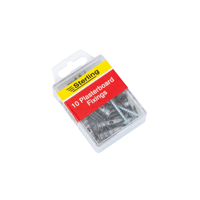 Sterling plasterboard fixings 10 pack - British product