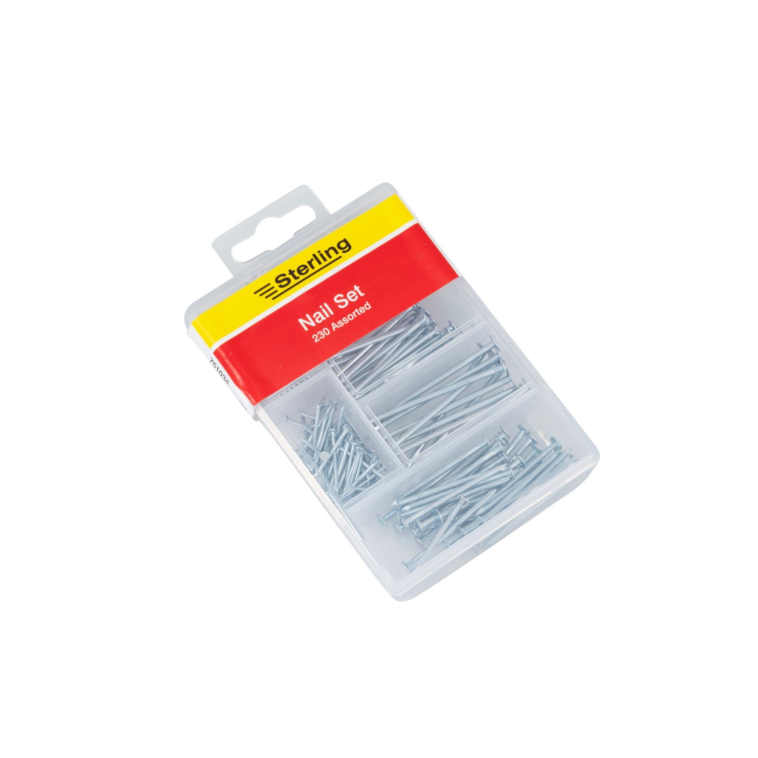 Sterling assorted nail set 230 piece in plastic box, UK version