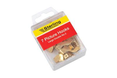 Sterling picture hooks with brass coating (British brand)
