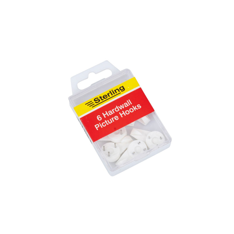 Pack of 5 Sterling hardwall picture hooks - British product