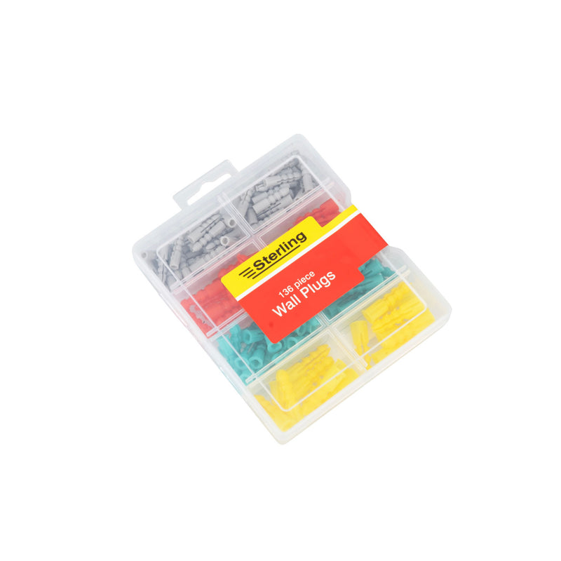 Sterling 136 piece plastic anchor set - British product