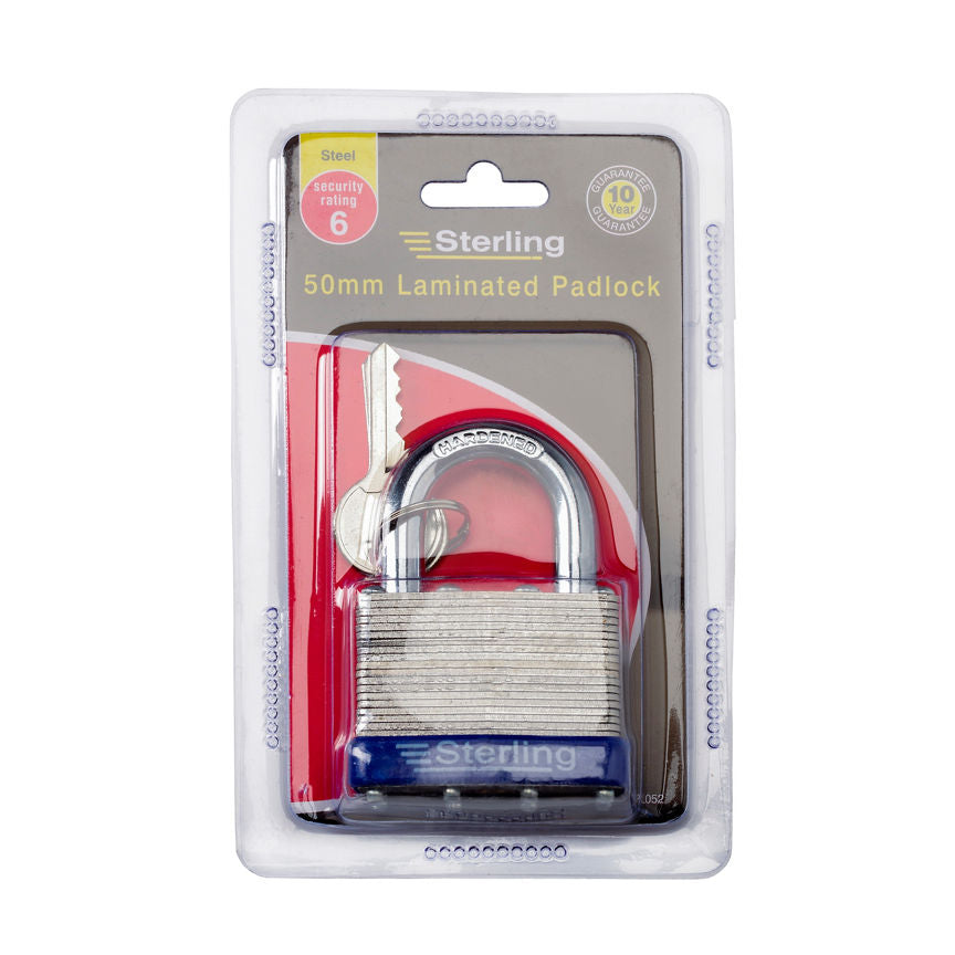 Sterling 50mm laminated padlock