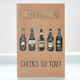 George Home birthday card beer bottle design - British product