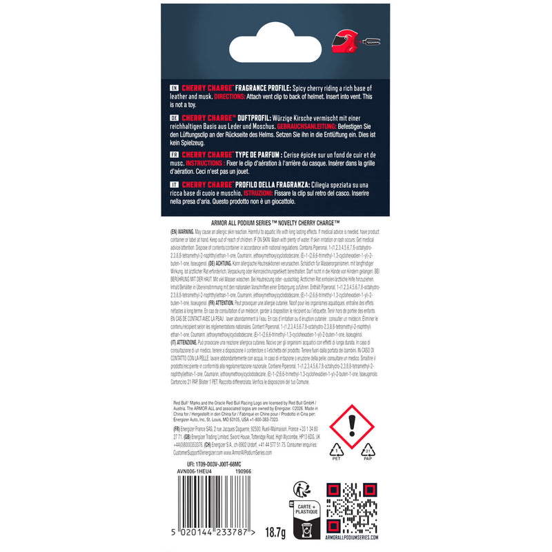 Armor All Helmet Vent car air freshener Cherry Charge (British brand)