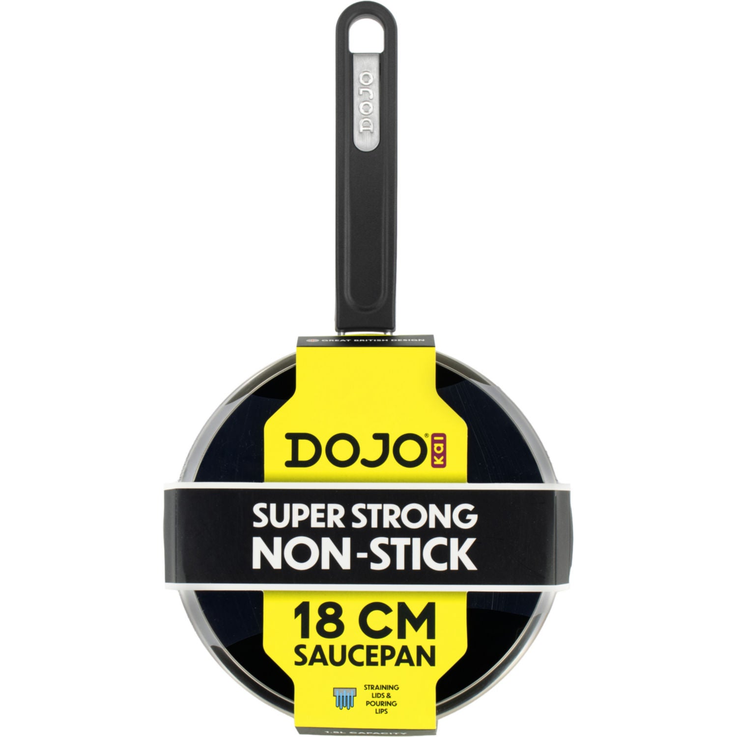 Dojo Kai saucepan 18cm with strainer lid, UK version