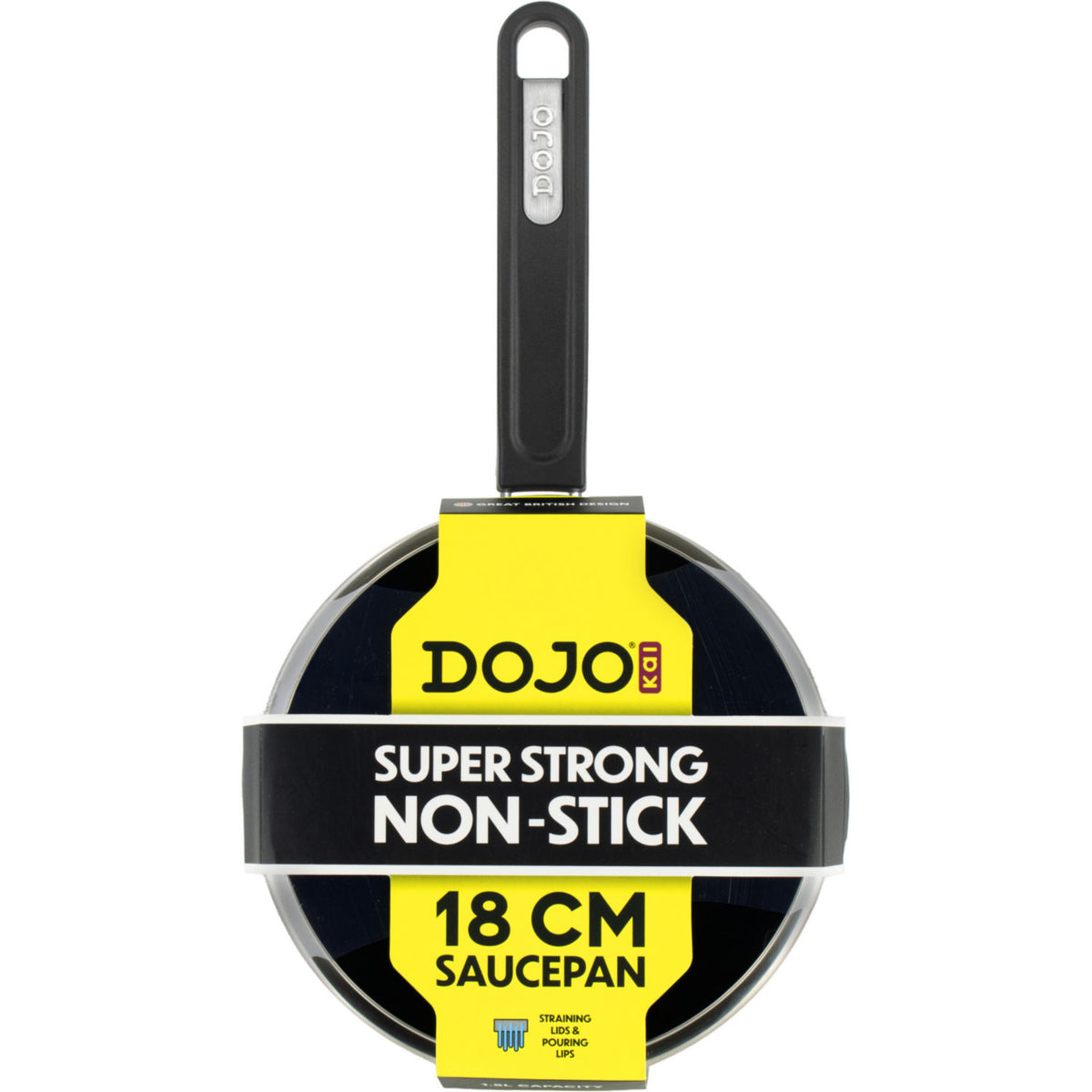 Dojo Kai saucepan 18cm with strainer lid, UK version