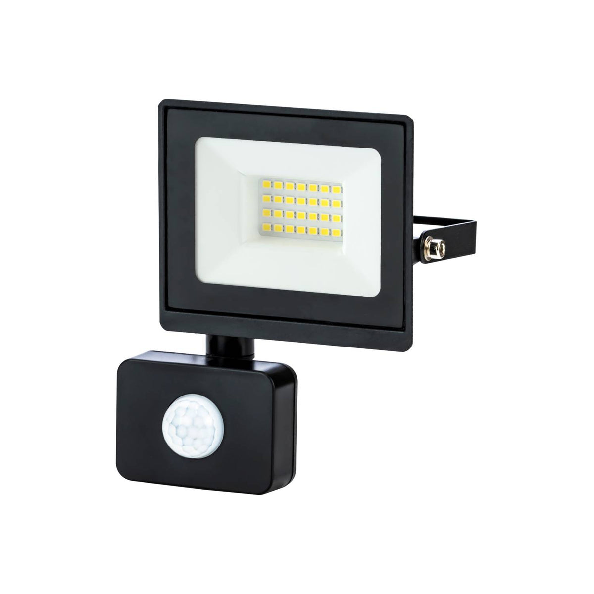 Pesaro 20W slimline LED floodlight black with PIR, imported from the UK