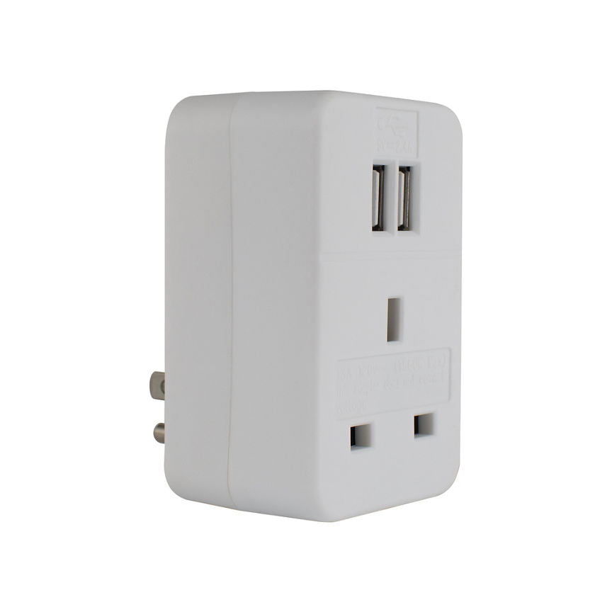 Status USA Travel Adaptor with 2 x USB Ports