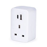 Intercontinental travel adaptor with USB-A and USB-C ports - British product