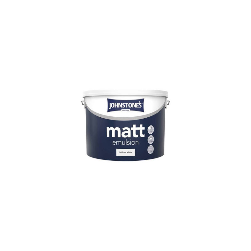 Johnstone's Matt Emulsion Brilliant White 10L (British brand)