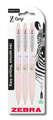 ASDA Zebra Marble Z-Grip Pen Smooth Black Ink Ballpoint- Buy online at McGrocer