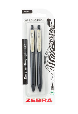 Zebra gel penner svart kropp (britisk merke)