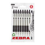 Zebra ballpoint pens black 8 pack (British brand)
