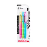 Zebra Grip Soft Touch pens 3pk black ink - British product
