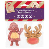 Cupid & Comet festive dog treats turkey and cranberry 100g, imported from the UK