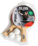 Fox silver table tennis set with three balls - British product