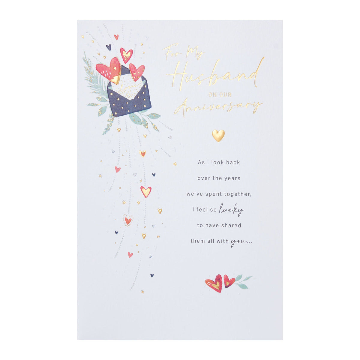 George Home husband wedding anniversary card 171x260mm, imported from the UK