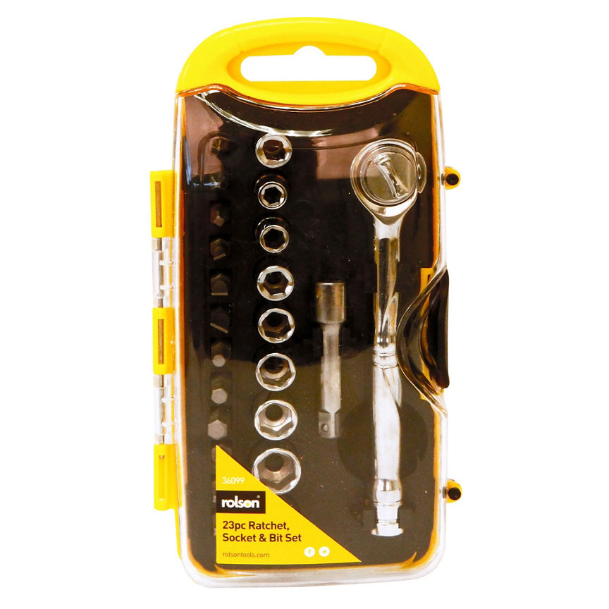 Rolson 23pc Socket & Bit Set GOODS ASDA   