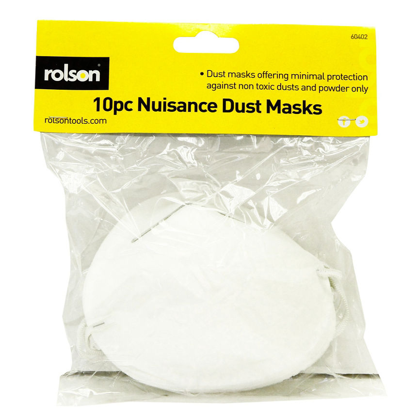 Rolson 10pc Nuisance Dust Mask GOODS ASDA   