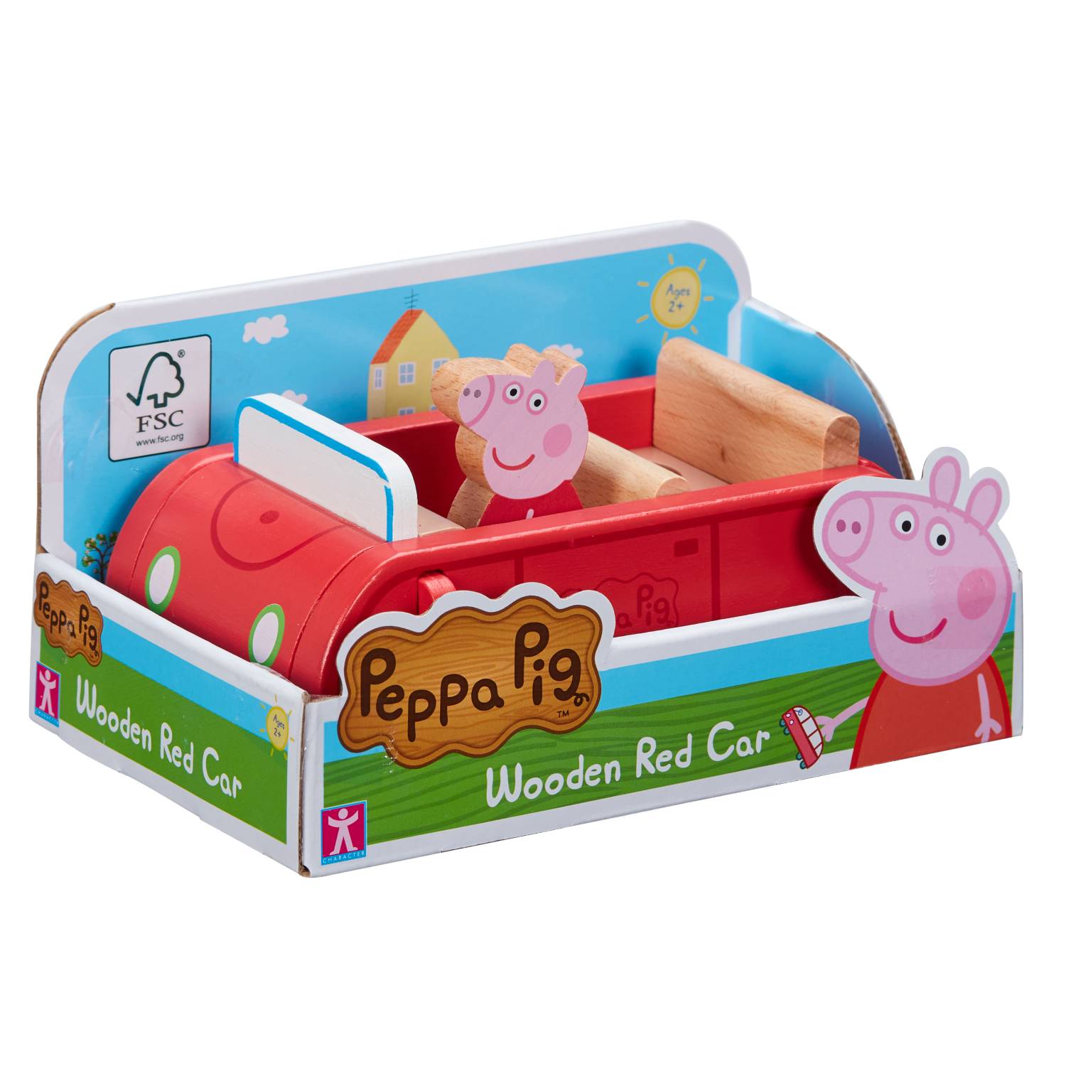 Peppa Pig red wooden car - British product