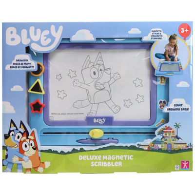 Bluey magnetic scribbler with stamps and pen, imported from the UK