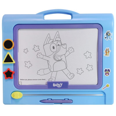 Bluey magnetic scribbler with stamps and pen, imported from the UK
